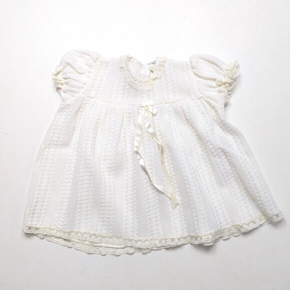 Vintage Madonna Dress Baby Girls Size 6m Sweater Ivory - Picture 1 of 5